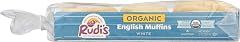 Rudi's Bakery, English Muffin White Organic, 12 Ounce