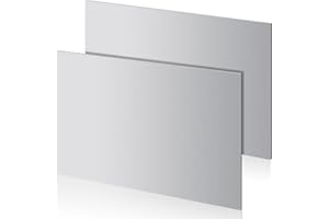 Alffun 2 Pcs 18 Gauge Steel Sheet Metal 12" x 9" Cold Rolled Steel Plate, Weldable Metal Sheets for Professional, Industrial, DIY Use