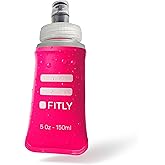 FITLY Soft Flask - Shrink As You Drink Soft Water Bottle for Hydration Pack - Folding Water Bottle Ideal for Running, Hiking, Cycling, Climbing & Rigorous Activity