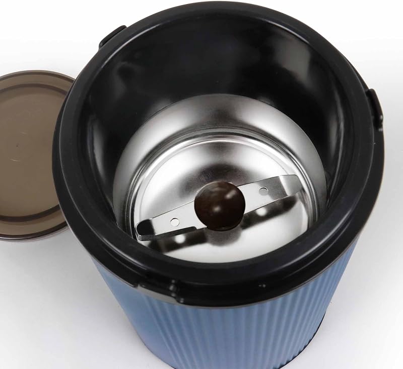 JEML1150 - Moinho de café elétrico 150W, moinho para café, especiarias e sementes, lâminas de aço inoxidável, depósito de 55 g, tampa transparente, design compacto