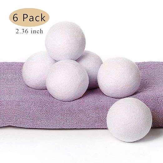 Dryer Balls Anti Static Natural Fabric Softener Reusable Reduces Clothing Wrinkles And Saves Drying Time 6 Pack 6cm