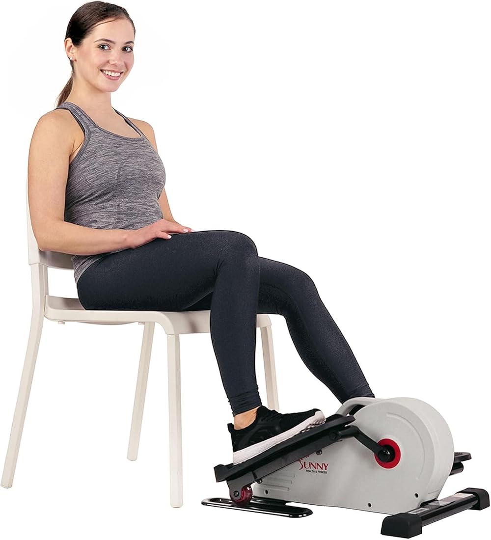 Sunny Health Magnetic Under Desk Elliptical Peddler with LCD Monitor