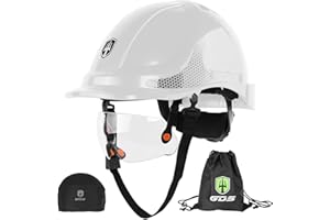 GREEN DEVIL 2910VR Cap-Style Hard Hat Vented ABS Safety Helmet with Built in Visor Lightweight Adjustable Construction Hard H
