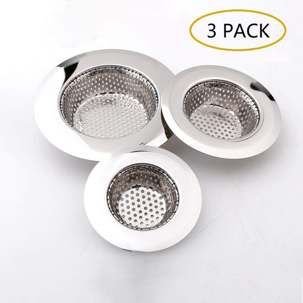 Teklingo Hair Catcher Shower Drain(3 Pack), Bathtub Drain Cover, Sink Tub Drain Stopper, Sink Strainer for Kitchen and Bathroom, Hair Stopper for Bathtub Drain Cover Size from 2.13'' to 4.5''. - - 