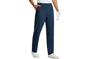 MoFiz Men's Golf Pants Quick Dry Stretch Dress Work Pants 30"/32"/34" Casual Comfy Lightweight Trousers with Pockets