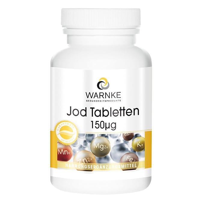 title=WARNKE – Iodio 150mcg – 100 compresse- Copre il 100% del fabbisogno quotidiano-