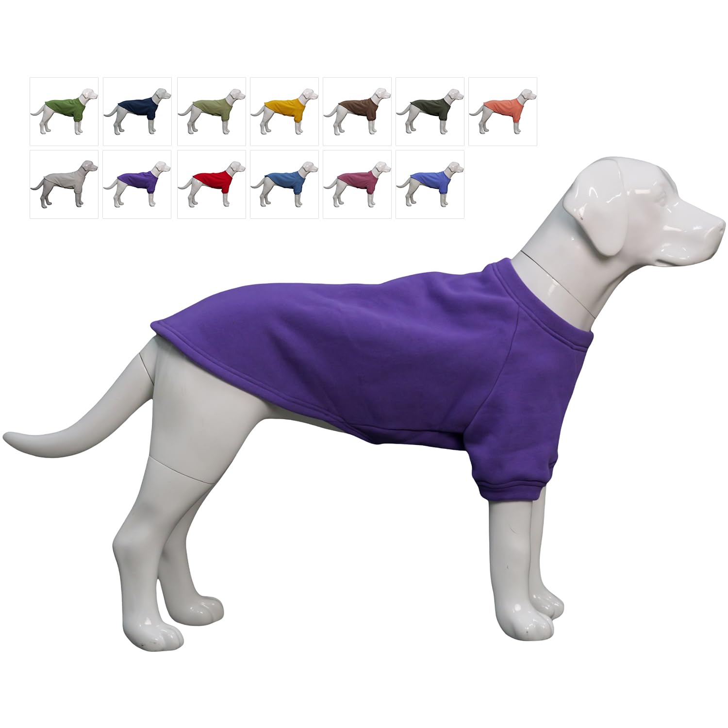 Lovelonglong Sweatshirt Cold Weather Pullover Autumn and Winter T-Shirts for Small Medium Large Size Dogs Purple 3XL