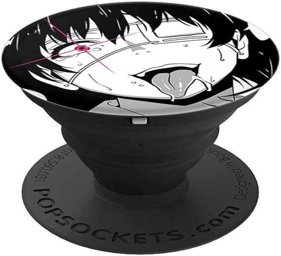 Amazon Com Ahegao Waifu Material Funny Face Anime Girl Otaku Things Popsockets Grip And Stand For Phones And Tablets