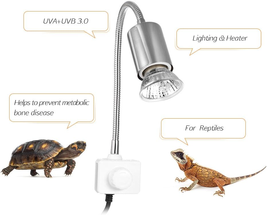 White FYSW E27 Pet Lizard Tortoise Reptile Lamp Holder Basking Light