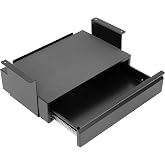 Mount-It! Under Desk Pull-Out Drawer with Shelf, Steel, 20.2 in, 11 lb Cap | Padded laptop shelf on top, 7.4 in tall, needs 19 in bracket spread, desktop over 0.71 in thick, slides 6.7 in