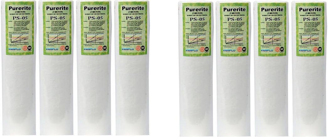 Kemflo PP Spun Filter for Ro Purifiers - 8 Pieces