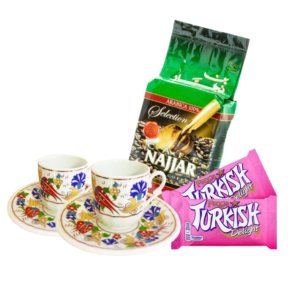 Turkish Coffee Set Najjar 100 Arabica Coffee 200G Turkish Arabic
