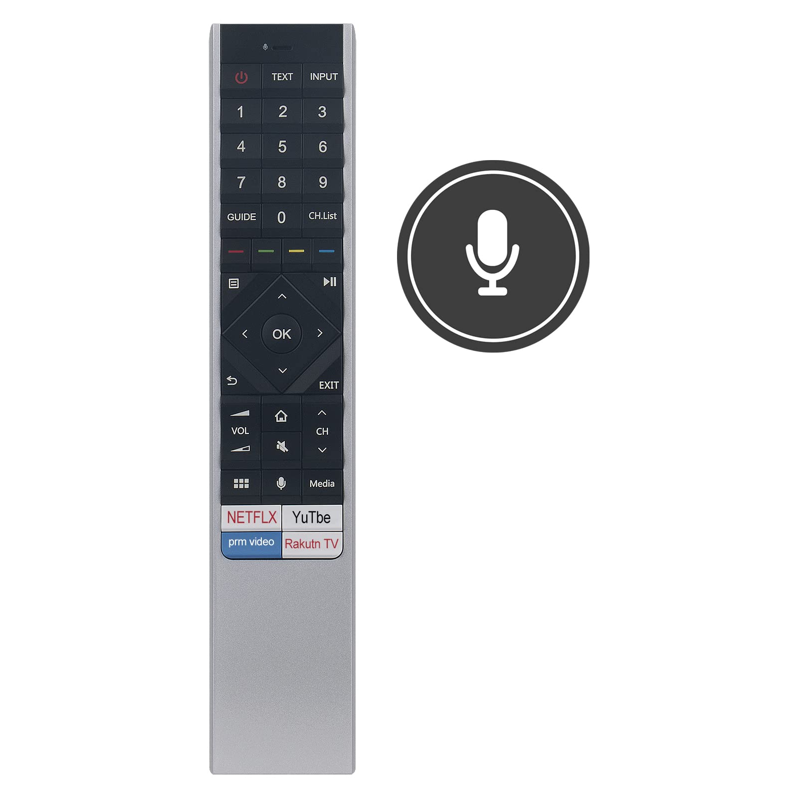 VINABTY ERF6A64 TV Remote Control Replace for Hisense ERF6A64 HT267138 TV HT267138 65U8QF 88L5VG Remote Control