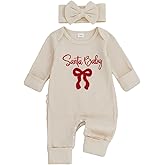 Socutebabe My First Easter Baby Girl Outfit Newborn 0 3 6 Months Bunny Onesie Waffle Knit Sweater Romper and Headband