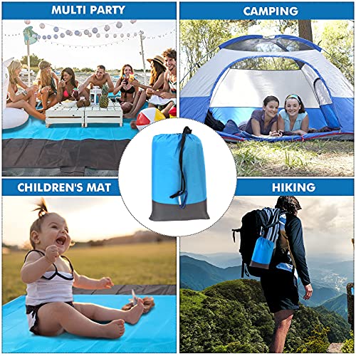 Sand Free Beach Blanket 10'' x 9'' for 58 Adults,Waterproof and