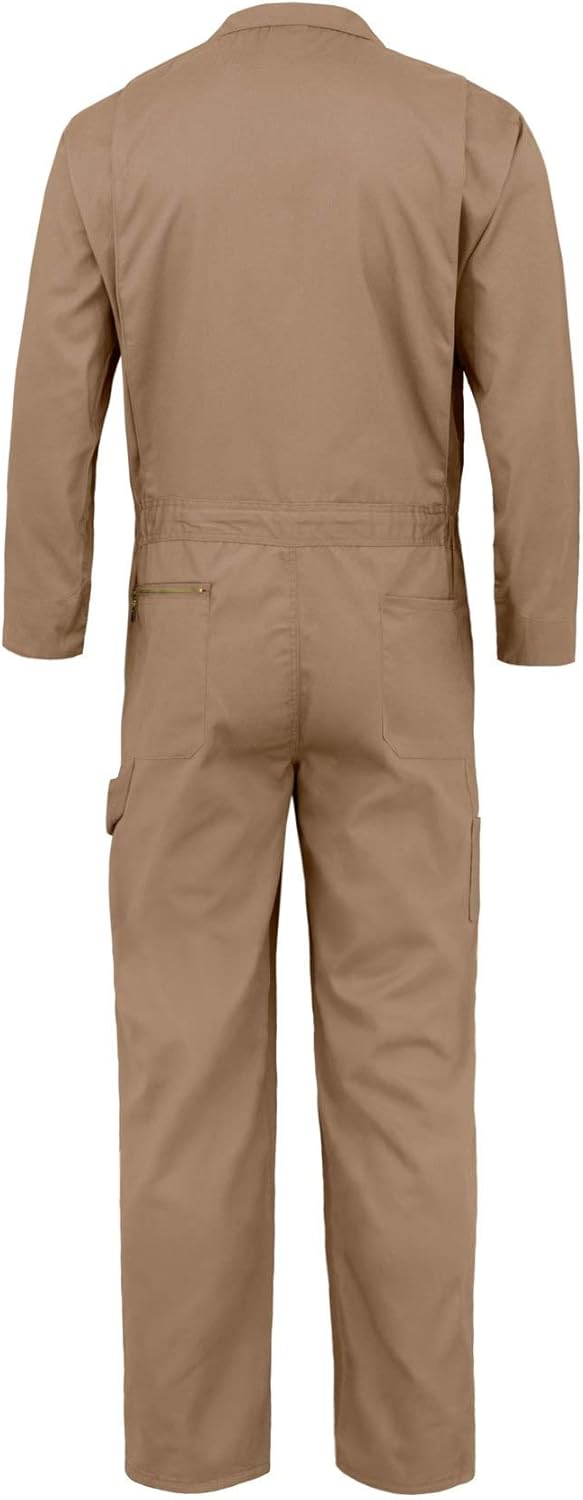 Kolossus Pro-Utility Cotton Blend Long Sleeve Coverall with Zippered Frontal Pockets: Clothing