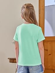 Girls Short Sleeve T Shirts Kids Summer Tops