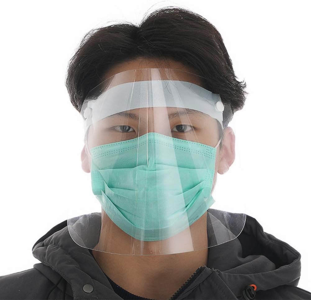 fublousRR5 Full Face Mouth Face Cover Transparent Anti Splash Dust-Proof Protect Full Face Mouth Face Cover Shield Random Color