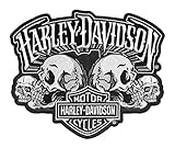 Harley-Davidson Skull Text Bar & Shield Embroider Emblem, LG 8 x 6.5 in EM169884
