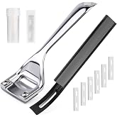 Skiving Knife, 2 Pcs Metal Leather Skiver and Safety Beveler Skiving Knife | Comfortable Grip, with Three Skiver Blades for Leather Craft DIY,Leather Making,Leather Thinning