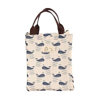 bismarckbeer Portable Wateroroof Tote Thermal Insulated Cooler Lunch Food Picnic Pouch/Bag (Whale)