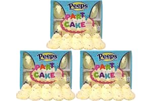 HUBZ PEEPS Easter Marshmallow Chicks, Variety Pack, 10 Count (Assorted Flavors & Colors) (3 count, Party Cake Chicks Marshmallow Peeps)