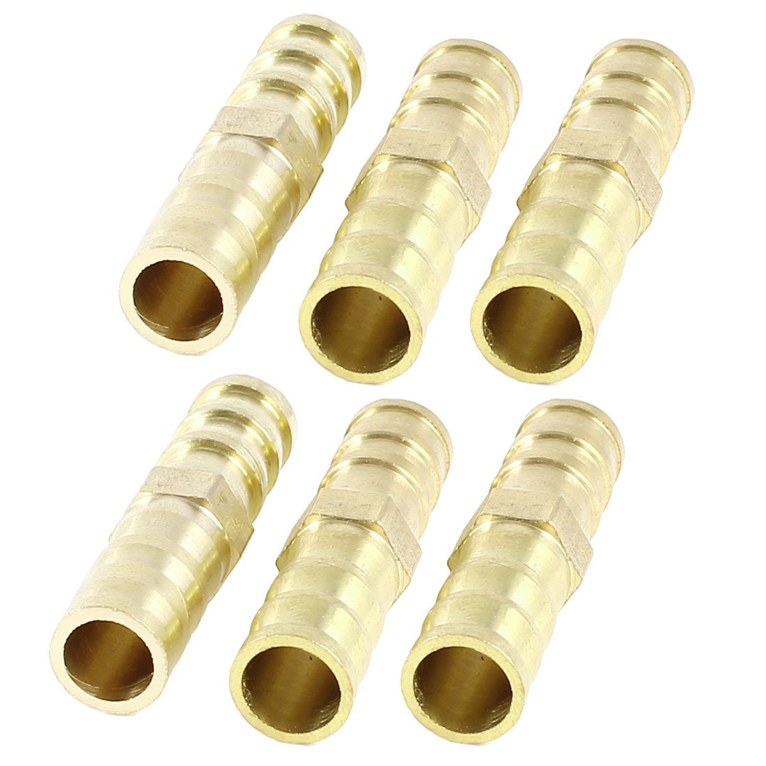 Sourcingmap 10mm Pneumatic Air Pipe Quick Fitting Straight Coupler Hose Barb 6 Pcs
