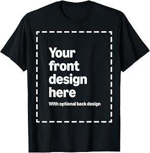 Custom Front & Back Print T-Shirt with Your Image for Men, Women and Kids by Modify by Amazon Merch on Demand