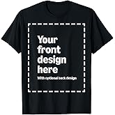 Custom Front & Back Print T-Shirt with Your Image for Men, Women and Kids by Modify by Amazon Merch on Demand