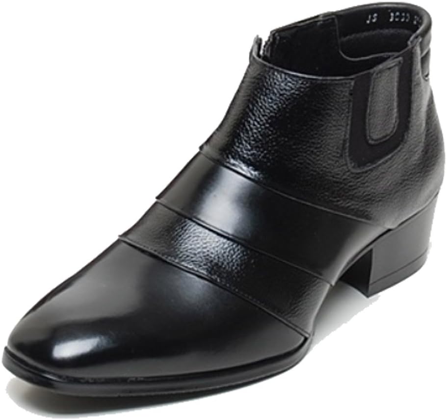 EpicStep Men's Leather Dress Formal Two Tone Chelsea Ankle Boots