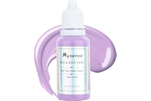 Mysense Pastel Purple Face Body Paint,Water Based Washable Face Paint,Non-toxic Cream Body Paint for Adults and Children,Purple Face Painting for Halloween SFX Ursula Costume Cosplay Makeup,0.6oz
