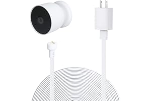 WOCHEL Power Adapter for Google Nest Cam (Battery), with 16.4Ft/5m Weatherproof Charging Cable Continuously Power Your Nest Cam (Battery) - White