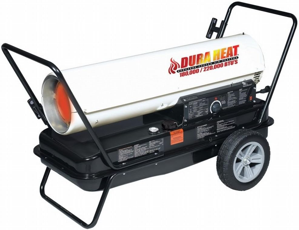 Dura Heat DFA220CV Portable Kerosene Forced Air Heater, 220,000 BTU Output