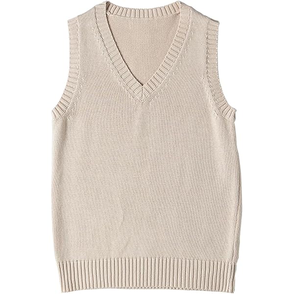 Amazon.com: Kinkia Women's V-Neck Sweater Vest Oversized Solid