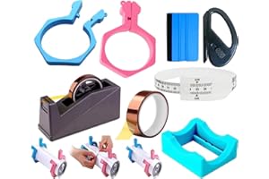 Majreey Sublimation Blanks Tumbler Clamp Tool, Perfect Tumbler Clamp for 20 Oz Sublimation Blanks, Perfect Clamp Grip Tool(Blue,Pink), Heat Tape for Sublimation, Heat Tape Dispenser Sublimation Kits