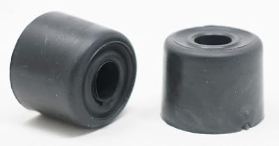 fiXte Rubber Door Stopper Stop Bump Stop 28mm Black Pack of 2 Wall Floor Mounted