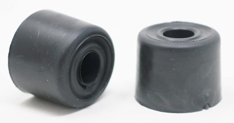 fiXte Rubber Door Stopper Stop Bump Stop 28mm Black Pack of 2 Wall Floor Mounted