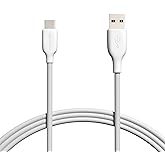 Amazon Basics Fast Charging 3A USB-C2.0 to USB-A Cable (USB-IF Certified) - 6-Foot, White
