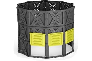 EJWOX Large Compost Bin - 143 Gallon (540 L) Garden Composter with Better Aeration System, Easy Assembling/BPA Free/Sturdy/Outdoor Compost Tumbler