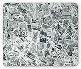 Lunarable Modern Mouse Pad, Vintage Black and White