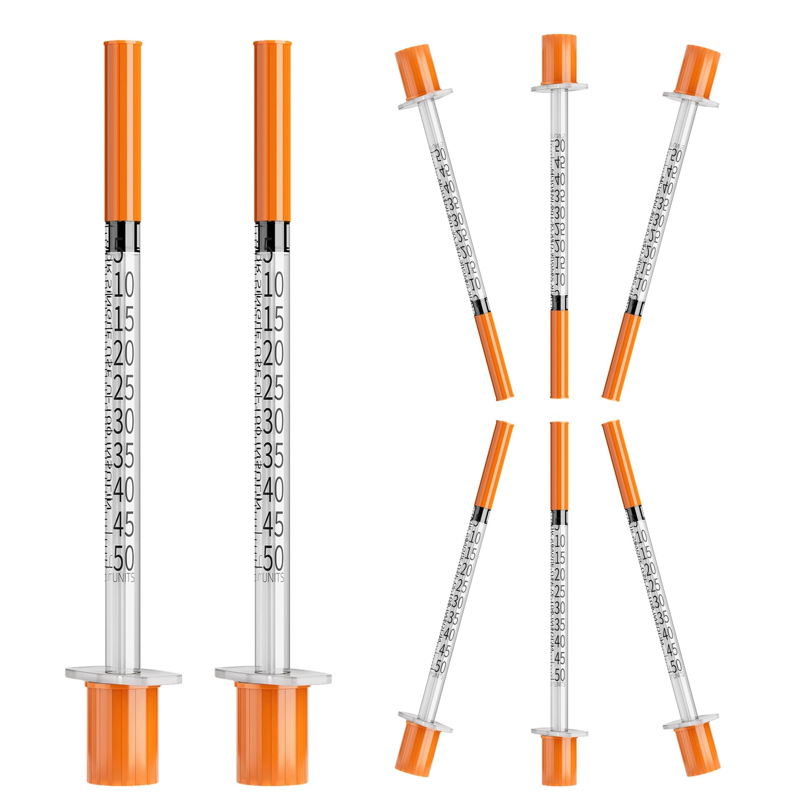 Photo 1 of 100Pack 0.5ml/cc Disposable Syringes with 31G 1/4 Inch,Lab Supplies, Individually Wrapped