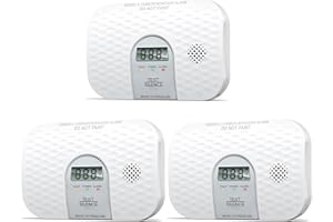 Andyssey Portable Carbon Monoxide Detectors, CO Detector Alarm with 5-Year Replaceable Battery & Digital Display for Home, Hotel Rooms & Travel Safety, 3 Packs