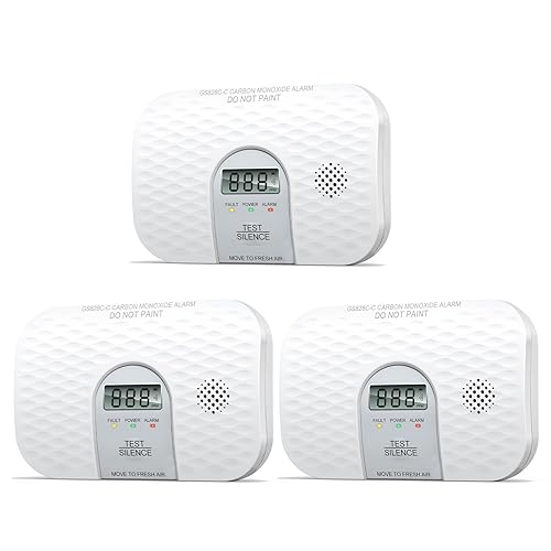 Andyssey Carbon Monoxide Detectors, Portable CO Detector with Digital Display, ETL Listed Carbon Monoxide Alarm for Travel, Home & Hotel Room, 3 Packs