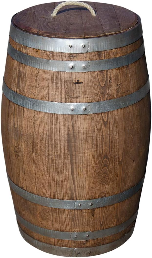 Temesso Depósito para Agua de Lluvia con Tapa, Barril de Madera ...
