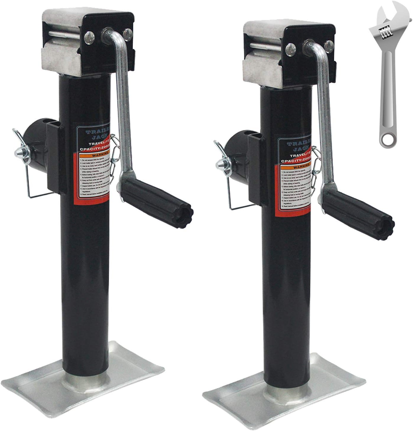 Exterior Accessories 15 Inches Vertical Travel,Trailer Tongue Jack 2000