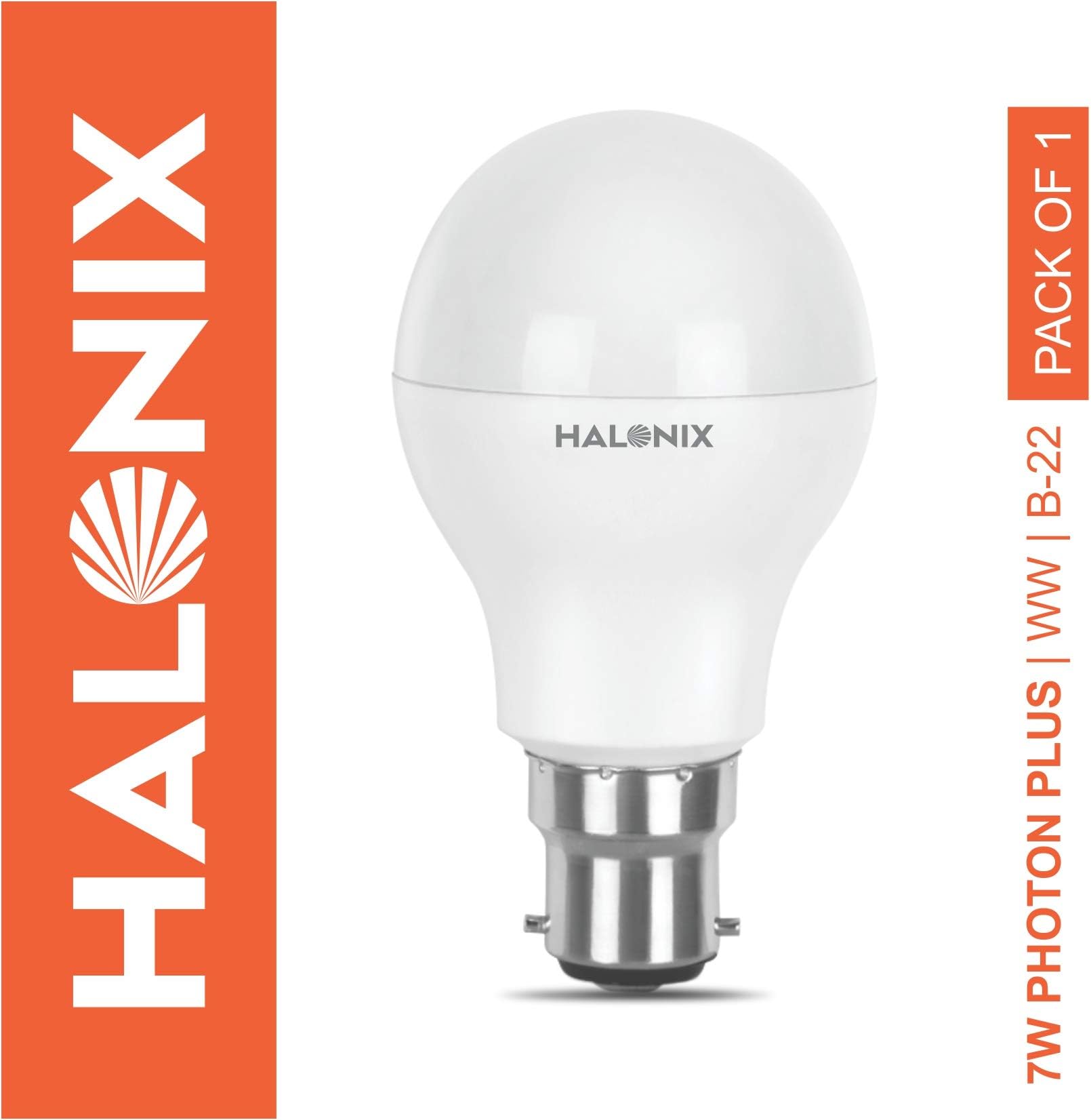 Halonix Photon Plus Base B22 7-Watt LED Bulb (Warm White)