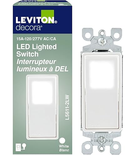 Leviton R72-05613-0WS 15 Amp White Illuminated Light Switch