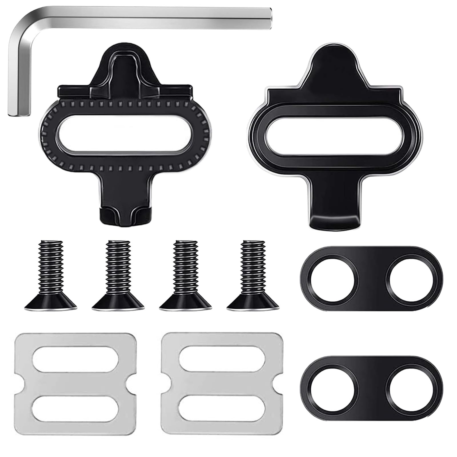 ZUOQIANG Bike Shoes Cleats Set,Locking Plate MTB ， Bicycles Accessories，Lock Pedal Lock Riding Shoes Splint Set，Bike Cleats for Indoor Cycling