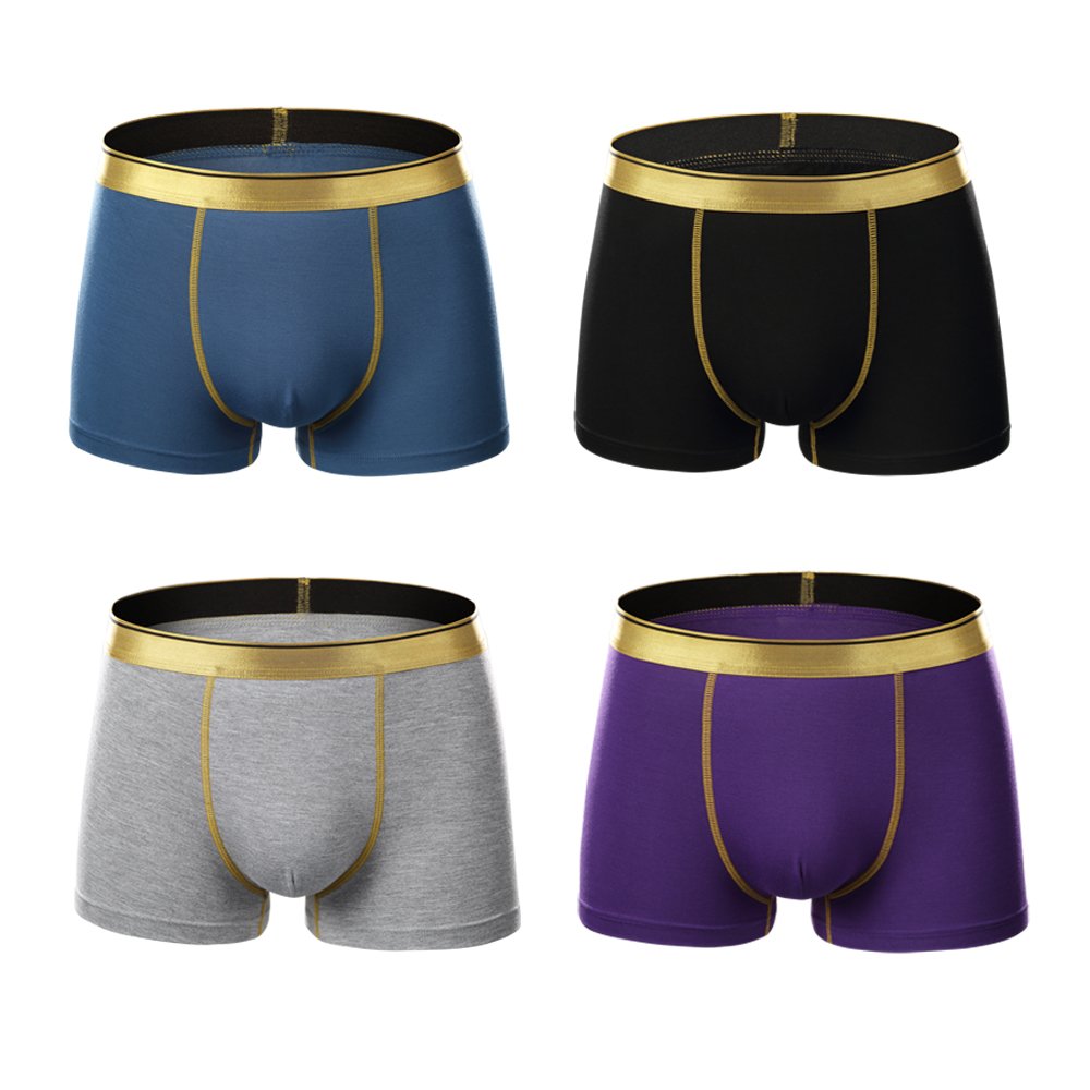 BRIGHT GG Boxer Briefs Mens Underwear Men Pack Soft Modal Healthy Breathable Underwear (L, 2)