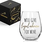 Innfueunun Lawyer Gifts Wine Glass Gift,Idea for Law School, Judge, Women, Men, Attorney, Student, Paralegal, Graduation, Prosecutor-15oz